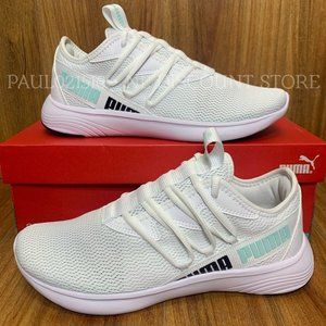 PUMA Women's Star Vital Athletic Sneakers Shoes, White/Aqua